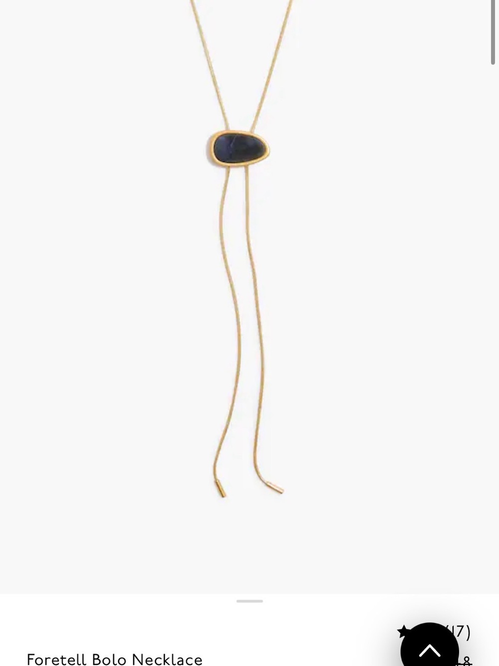 Madewell Sodalite Fortino Gold Bolo Necklace